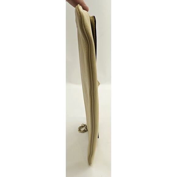 Kate Spade NY Pebbled Leather Gold Chain Diamond Accent Clutch Shoulder Purse - Picture 6 of 12